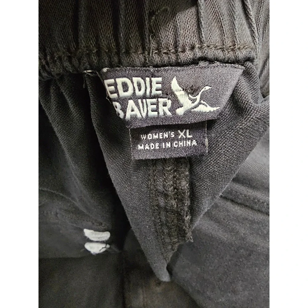 Eddie Bauer Womens Shorts Black Lyocell Blend Relaxed Size XL